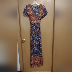 Firm Final price!*Boho wrap dress(S)
